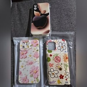 Floral Pattern Phone Cases - Pink and Multicolor